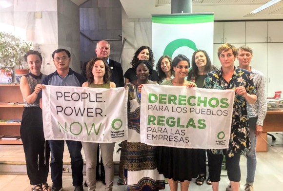 Lobby tour participants and organisers FoE Spain in Madrid